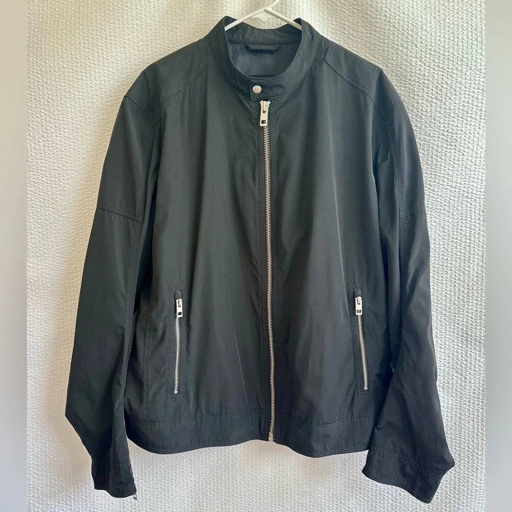 BOSS Orange Hugo Boss Men’s Black Full Zip Lightweight Jacket XL 46R Casual Zip